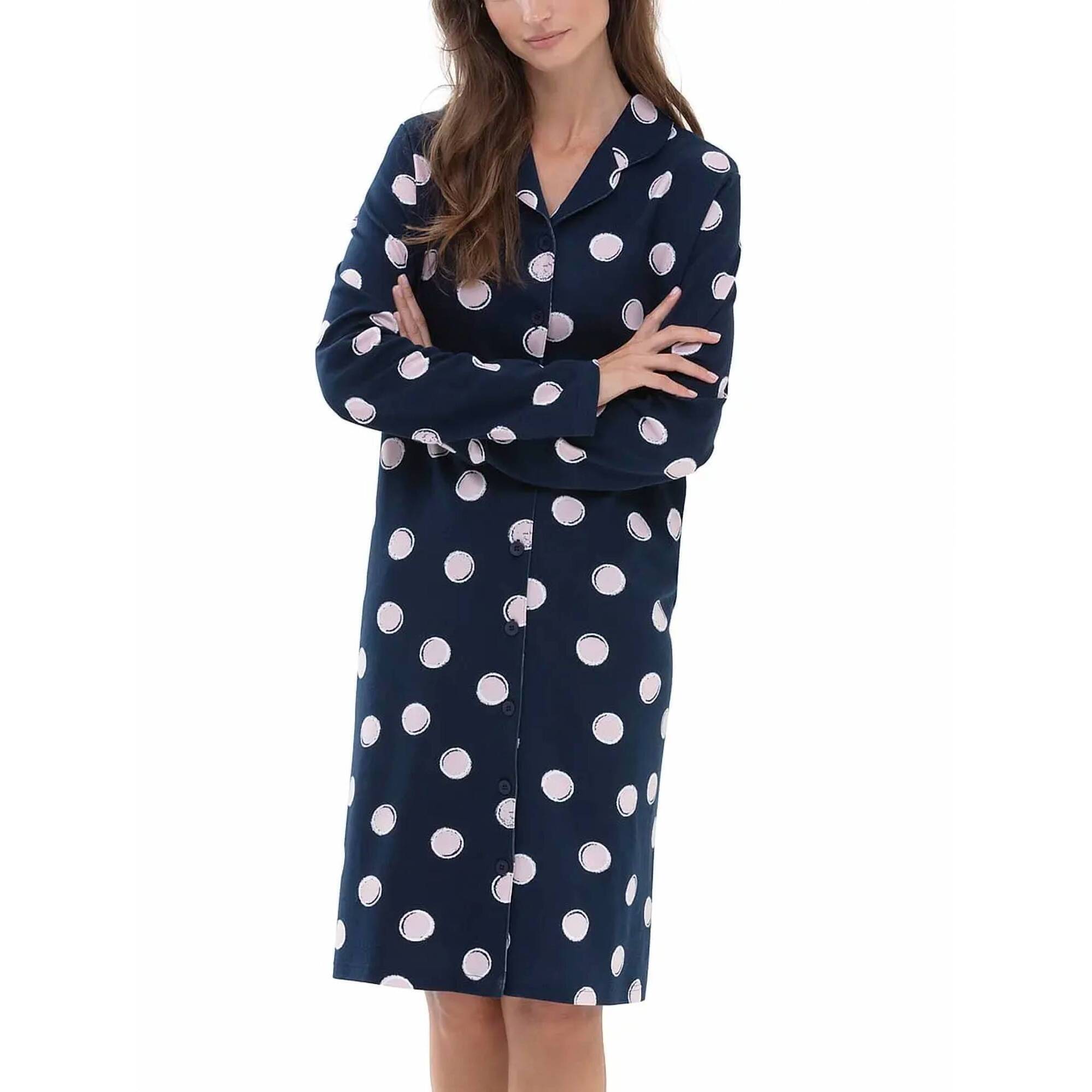New Mey Sabina Sleepshirt In Navy